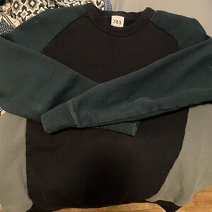 Zara Tricolor crewneck sweater S